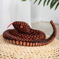 thumbnail image 2 of 110cm/300cm Simulation Long Golden Python Giant Real Snakes Plush Toy Stuffed Snake Plushie Children Boys Gift Home Decoration, 2 of 5