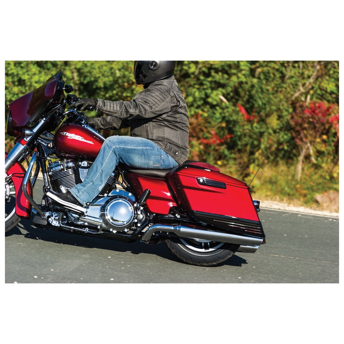 Kuryakyn 6987 Tri-Line Gloss Black Saddlebag Hinge Cover