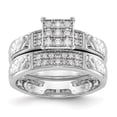 thumbnail image 6 of 14K White Gold Ring Band Engagement Semi Mount Diamond Round, Size 9, 6 of 7