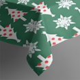 thumbnail image 3 of Green Christmas Tree and Snowflake Pattern Rectangle Tablecloth 60"x84",Waterproof Polyester Rectangle Table Cloth, Wipeable Spillproof Polyester Tablecloth for Dining, Camping, Indoor and Outdoor, 3 of 5