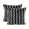 thumbnail image 6 of Home Soft Things Ballys Faux Fur 2 Piece Throw Pillow Cover Set - Black - 26" x 26", 6 of 8