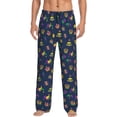 thumbnail image 5 of Mens Pajama Pants, Mardi Gras Carnival Soft Sleep & Lounge Pants for Men, Cuteness Casual PJ Bottoms Pants with Pockets, 5 of 7