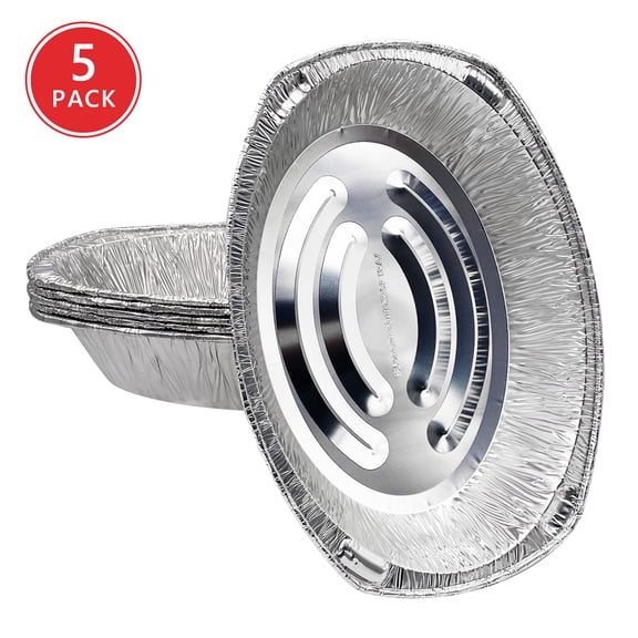 SONGLAM 5-Pack Large Deep Heavy Duty Aluminum Pans, Safe Disposable Roasting Pan - 17" x 13"