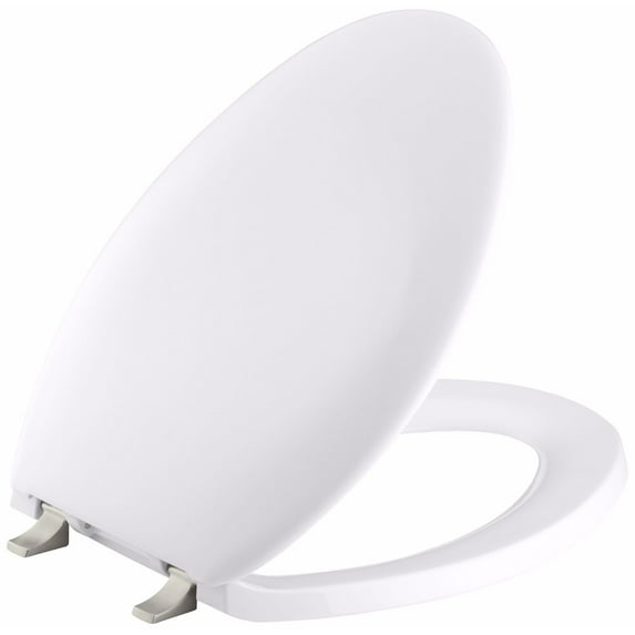 KOHLER K-4685-BN-0 BANCROFT EB TOILET SEAT W/ VIBRANT BRUSHED NICKEL HINGES