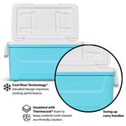Igloo 48 QT Laguna Hard Sided Ice Chest Cooler, Aqua Blue and White