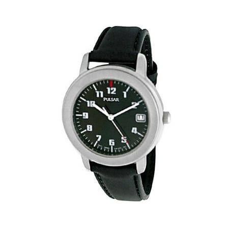 Ladies Black Leather Watch