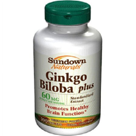 Sundown Naturals Ginkgo Biloba Plus 60Mg Standardized Tablets - 200 Ea