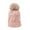 501_Pink, variant on Beanie for Women Winter Hat Solid Color Riding Knitted Cap Costume Accessories Black