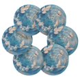 thumbnail image 2 of 6 Pcs Drink Coasters with Holder 3.94in Woven Coasters for Drinks Butterflies and Circular Motif Coaster Set for Protection Table, 2 of 7