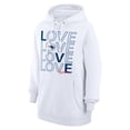 thumbnail image 2 of Women's G-III 4Her by Carl Banks  White New England Patriots Love Graphic Pullover Hoodie, 2 of 5