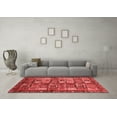 thumbnail image 3 of Ahgly Company Indoor Square Abstract Red Modern Area Rugs, 7' Square, 3 of 4