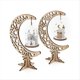 thumbnail image 4 of Adornos de Linterna de Luna de Madera, Artesanías, Decoraciones para el Hogar, Regalos y Decoraciones Artesanales (Luna Estrella Amarilla), 4 of 5