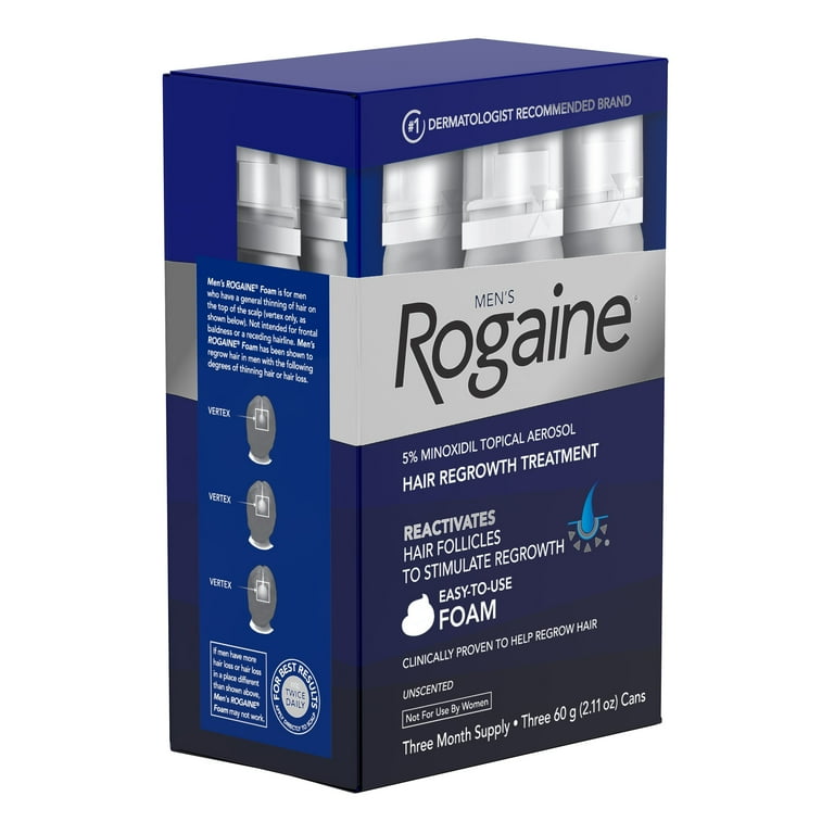 Fugtighed pebermynte Pebish Men's Rogaine 5% Minoxidil Foam for Hair Regrowth, 3-month Supply - Walmart.com Fugtighed pebermynte Pebish Men's Rogaine 5% Minoxidil Foam for Hair Regrowth, 3-month Supply - Walmart.com