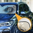thumbnail image 3 of Yayeee Car Windshield Sun Shade Universal Fit Front Visor Protector, Beige Astronaut Space, 3 of 8