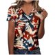 thumbnail image 5 of Top de Verano de las Mujeres Árbol Impresión V-Cuello Casual Manga Corta, Tops Cortos para las Mujeres, 5 of 9