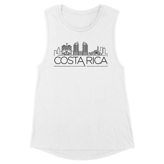 Skyline Costa Rica Women's Muscle Tank Large White
