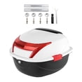 thumbnail image 2 of Baúl superior para motocicleta, almacenamiento para viajes, resistente, accesorios de conducción, gran capacidad, caja trasera para motocicleta, baúl blanco, 2 of 8