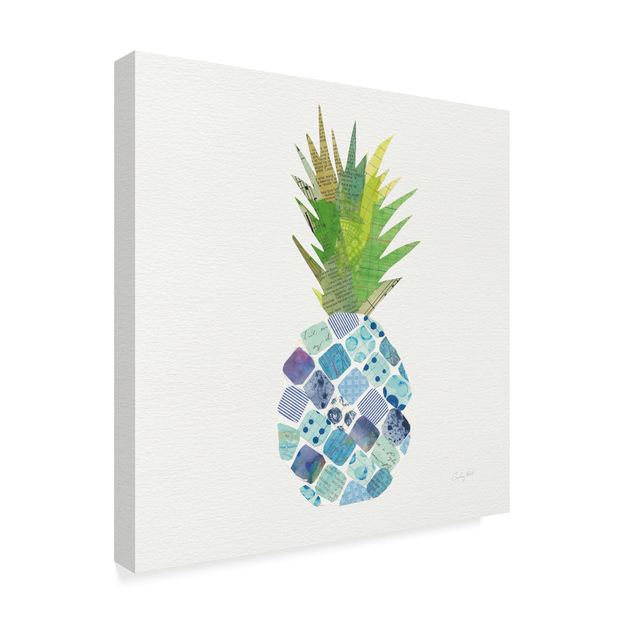 Trademark Fine Art 'Tropical Fun Pineapple II' Canvas Art by Courtney Prahl