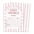 thumbnail image 1 of Inkdotpot 30Gender Neutral Baby Shower Invitation Cards Stripe Fill In Blank Invites, 1 of 1