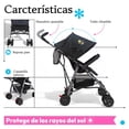 thumbnail image 2 of Carriola de bastón The Baby Shop compacta,frenos,arnés,8 llantas Gris, 2 of 6