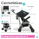 thumbnail image 2 of Carriola de bastón The Baby Shop compacta,frenos,arnés,8 llantas Gris, 2 of 6