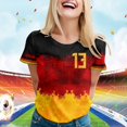 thumbnail image 2 of HAJGJP Sleeve T Womens Spring Summer Germany Printed Short Sleeve O Neck T Shirt Top, 2 of 5