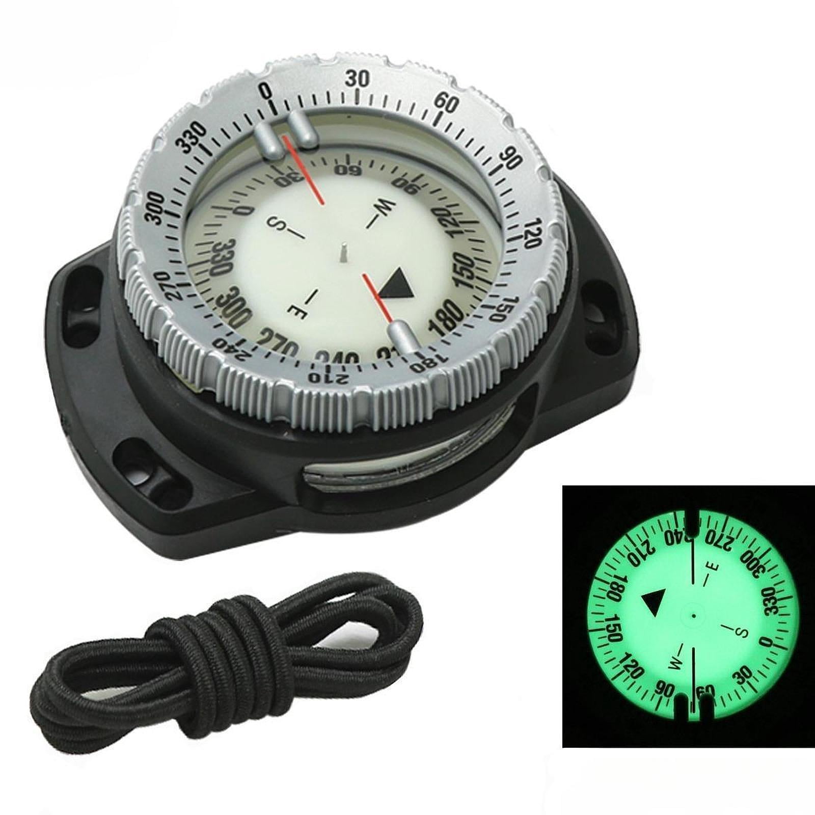 Miulika Dive Compass Wrist Compass Waterproof Tool Compact Portable Kayak Camping Compass for Kayaking Outdoor Sports Black