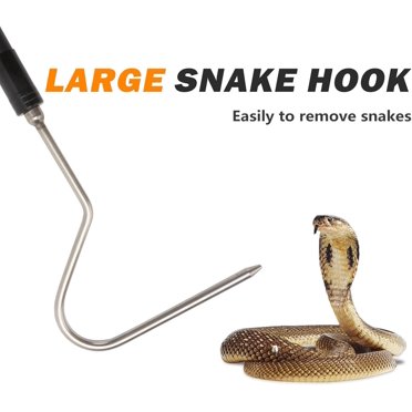 62-Inch Snake Hook & Grabber Tool - Carbon Steel Reptile Handling For Safety