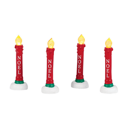 56 Heritage Village - Department 56 Village 4038811 Lit Candles Yard D‚cor Set of 4 2014