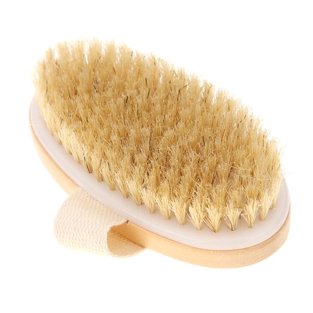 Masaje de lavado del cuerpo de cerdas naturales suaves de cepillo de baño para todo tipo de piel