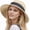 Beige, variant on Womens Floppy Beach Sun Straw Hat Foldable Travel Wide Brim Summer Bucket Hat UPF 50+