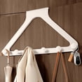 thumbnail image 3 of DAMAI 6 Hook No Drill Over the Door Hanger Organizer,Heavy Duty Metal Storage Rack,Rust-Proof Waterproof Space-Saving Door Hanger for Coat Hat Scarf Towel Bedroom Bathroom Entryway Home Use, 3 of 5