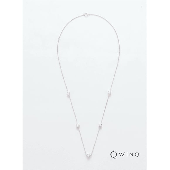 WINQ Multi-Station Bezel Necklace Lab Grown Diamond 14K Gold