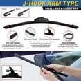 thumbnail image 6 of Mega Racer (2 Pack) 26"+ 20" Windshield Wipers J Hook All-Season Beam Windshield Wiper Blades, 6 of 6