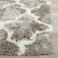 thumbnail image 3 of SAFAVIEH Barcelona Mira Geometric Shag Area Rug, Silver/Ivory, 3' x 5', 3 of 5