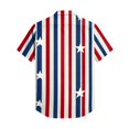 thumbnail image 4 of Hogleaql 250th Anniversary Shirt, American Flag Shirts for Men 4th Of July USA Print Short Sleeve Patriotic Shirt Collared Button Down Dressy Beach Casual Shirts for Men Vermilion L, 4 of 6
