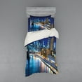 thumbnail image 2 of Ambesonne Landscape Bedding Set 4 Pcs, View of New York City, Queen, Multicolor, 2 of 3