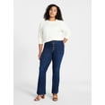 thumbnail image 6 of Time and Tru Women's Patch Pocket Flare Jeans, 31" Inseam, Sizes 0-22, 6 of 6
