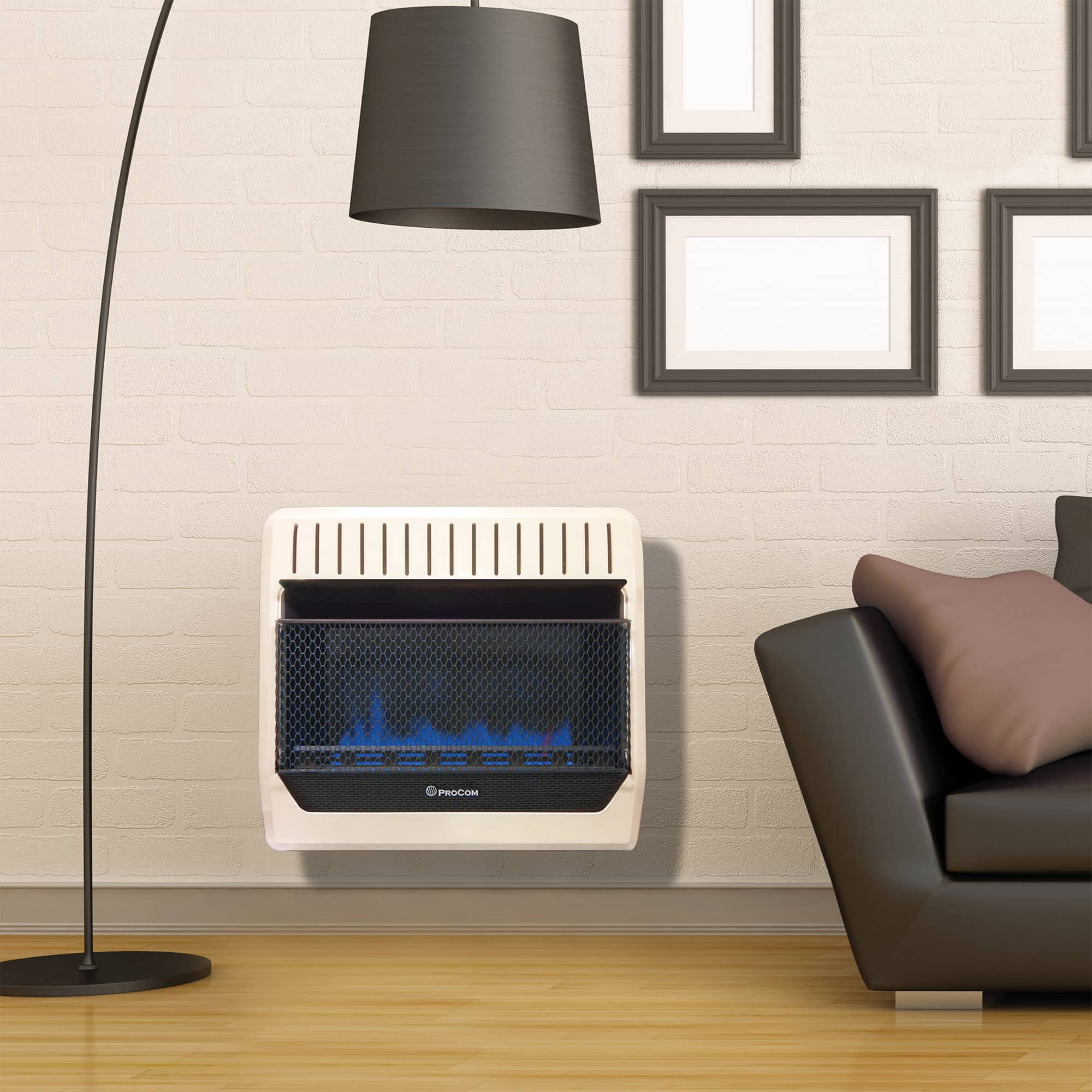 Procom Heating Mn300tbg 30,000 BTU Natural Gas Blue Flame Space Heater -  White - Walmart.com
