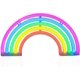 thumbnail image 1 of Rainbow LED Neon Art Luces coloridas Decoración de pared interior LingWen 8390615244251, 1 of 1