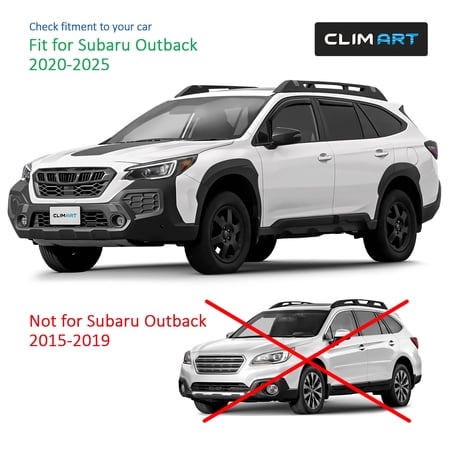 CLIM ART in-Channel Incredibly Durable Rain Guards for Subaru Outback 2020-2025, Original Window Deflectors, Vent Window Visors, Vent Deflector, 4 pcs. - 620513