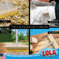 thumbnail image 2 of LOLA Deck Scrub Brush Outdoor Broom, Durable Bristles Remove Dirt, Grime, Grout, Leaves, Snow on Patios, Decks, Wet or Dry, 1 COUNT, 2 of 6
