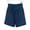 Navy, variant on Women's High Waisted Drawstring Casual Shorts - 100% Polyester, Elastic Ruffle Waistband, Side Pockets, Relaxed Fit for All Season Daily Wear