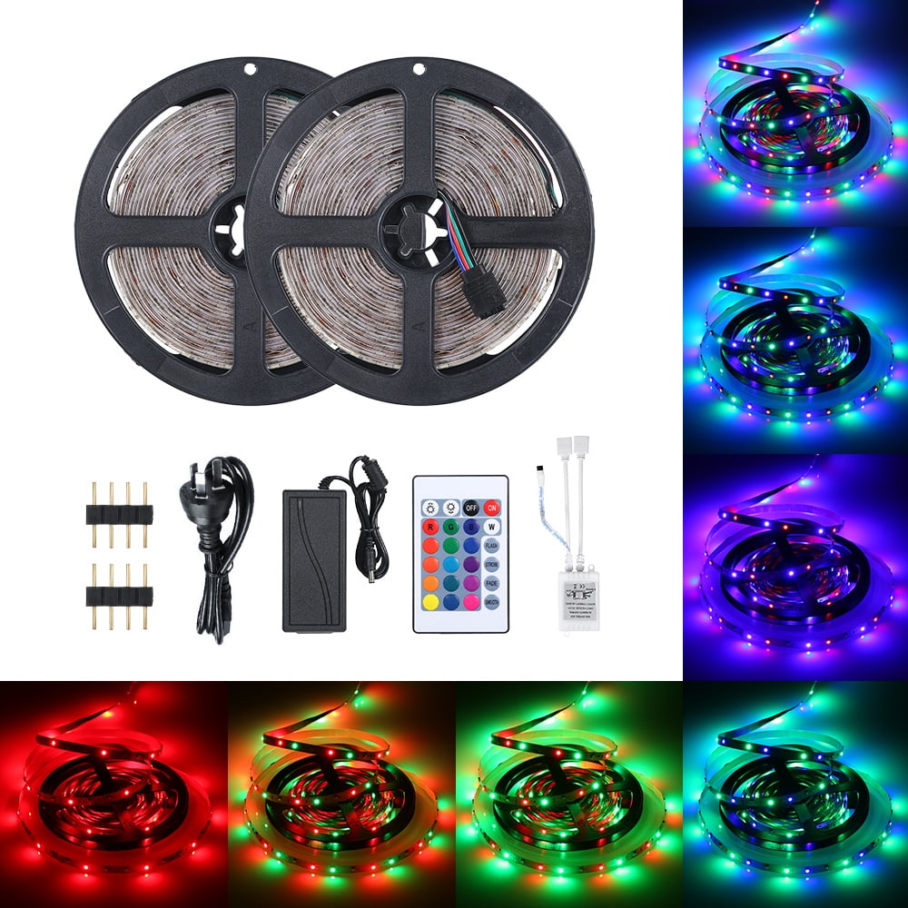 DC12V 48W 10 Meters 600 LED RGB Strip Light with Sensitive IR24 Keys