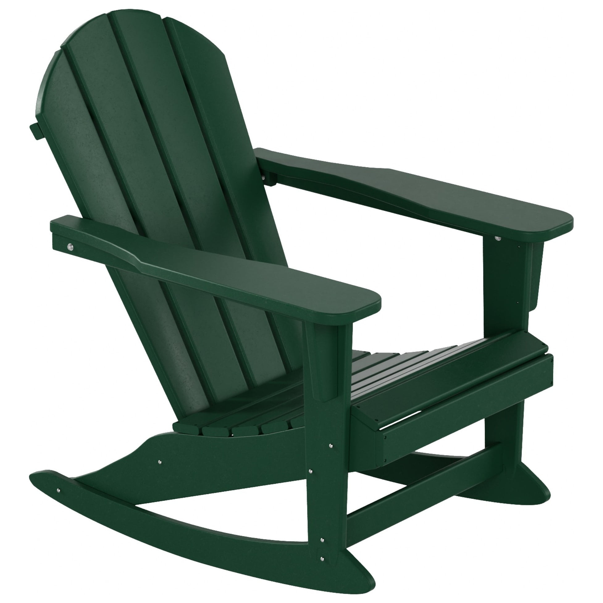 Polytrends  Laguna Hdpe All Weather Outdoor Patio Rocking Chair Dark Green