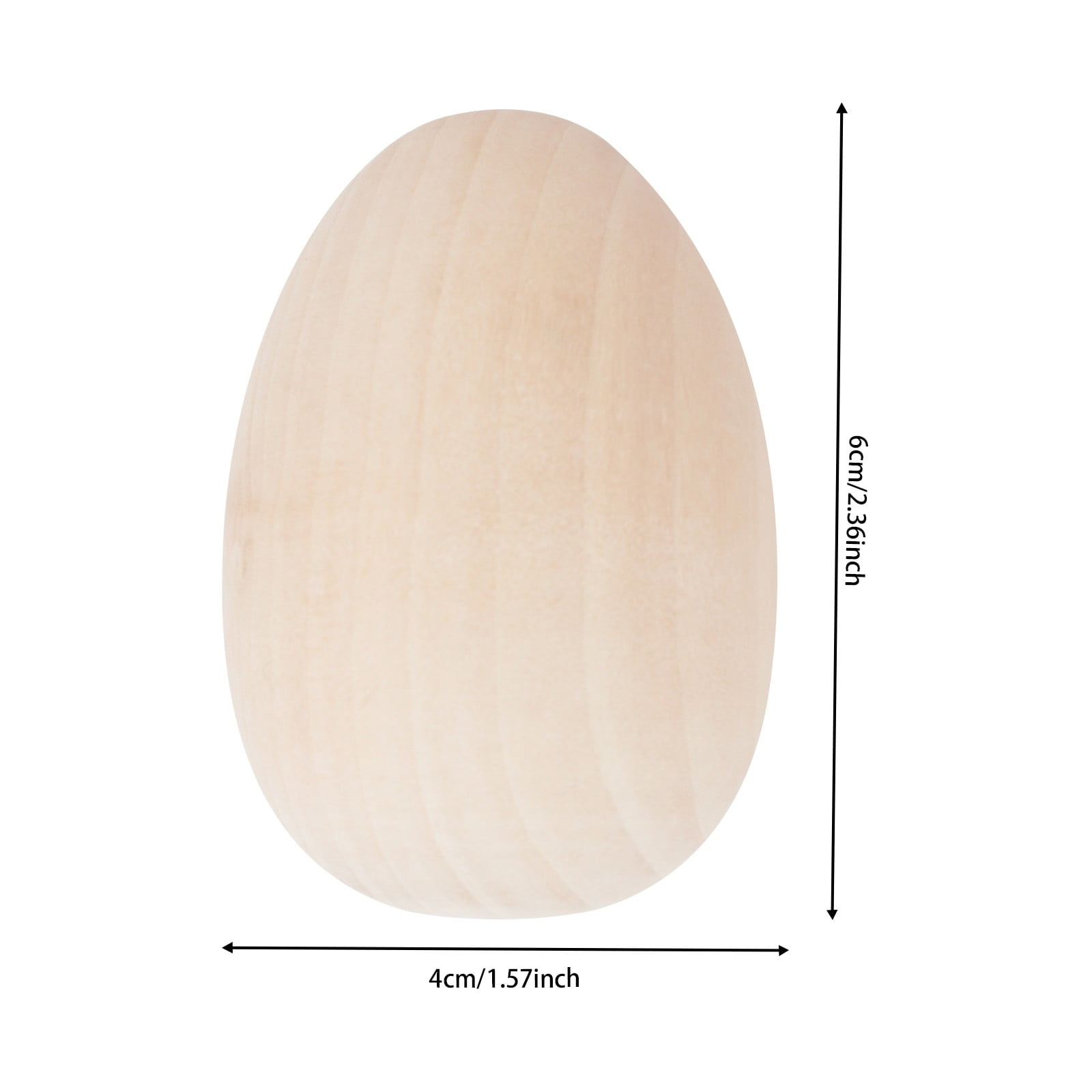 50pcs Wooden Eggs DIY Crafts Eggs, Easter Decoration Eggs for Painting Carving