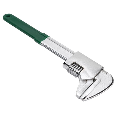 M Buder 15-Inch Wide Jaw Adjustable Spanner, Professional CR-V Steel F-Shaped Right Angle Wrench for Heavy-Duty Car Maintenance and Engineering (15 in / 38.1 cm), Green