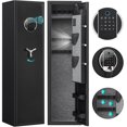 thumbnail image 1 of Gun Safe, Biometric Fingerprint 3-5 Long Gun Safes for Guns and Pistols, Quick Access Gun Storage Cabinets for Shotguns with LED Light & Removable Shelf, 1 of 6