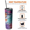 thumbnail image 6 of 20oz Colorful Tropical Leaf Pattern Skinny Tumblers Stainless Steel Tumbler with Lid and Straw,Vacuum Insulated Double Wall Travel Tumbler Cups with Cleaning Brush for Coffee,Tea, 6 of 6