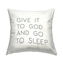 Stupell Industries Give it to God and Go to Sleep Phrase Glam Black,18 x 7 x 18 Decorative Pillows